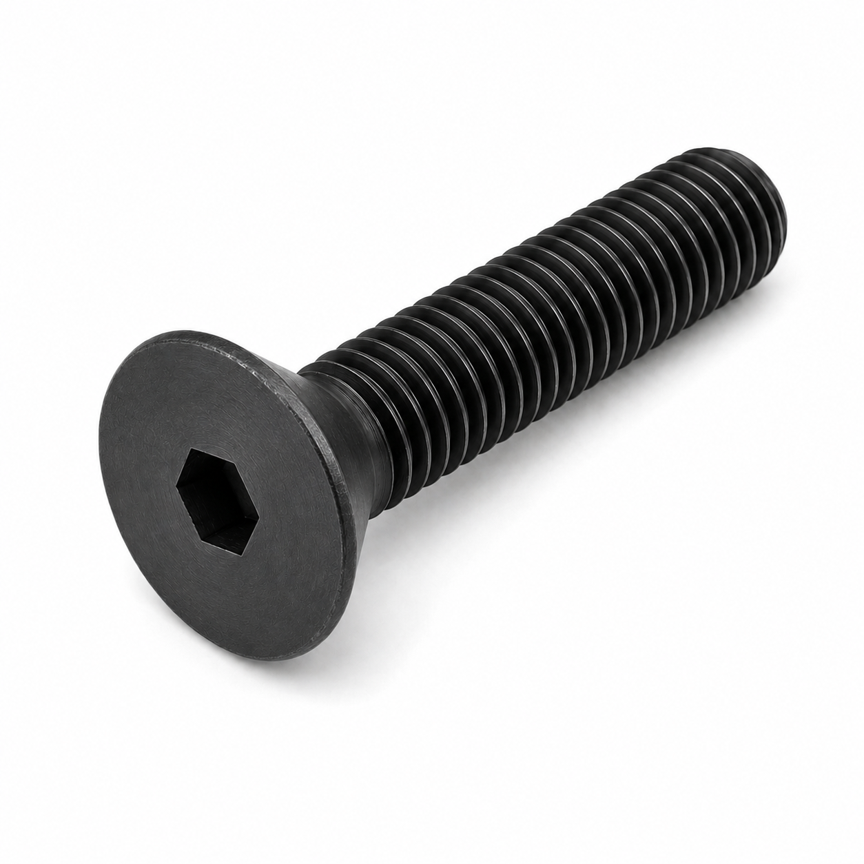 #6-32 X 3/8" Socket Cap Screws | Flat Head Hex Socket Drive | 18/8 Stainless Steel Black Oxide (300 / Pkg.)