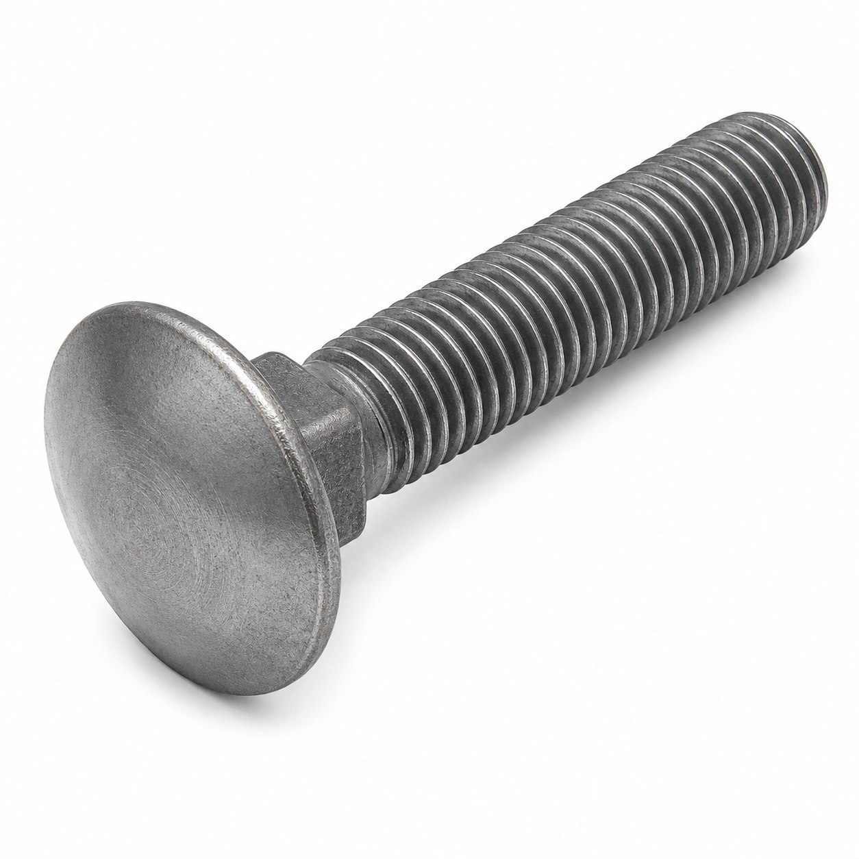 7/16-14 X 6" Carriage Bolts | Fully Threaded | A307 Grade A Plain Steel (150 / Pkg.)