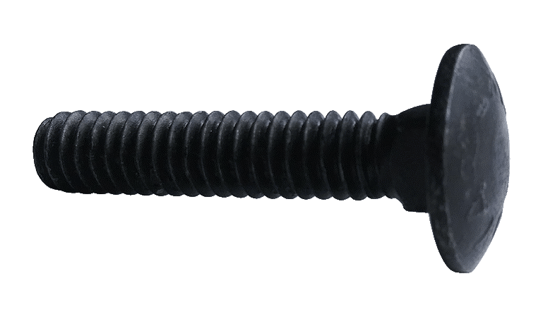 #8-32 X 3/8" Carriage Bolts | Steel Black Oxide & Oil (10000 / Pkg.)
