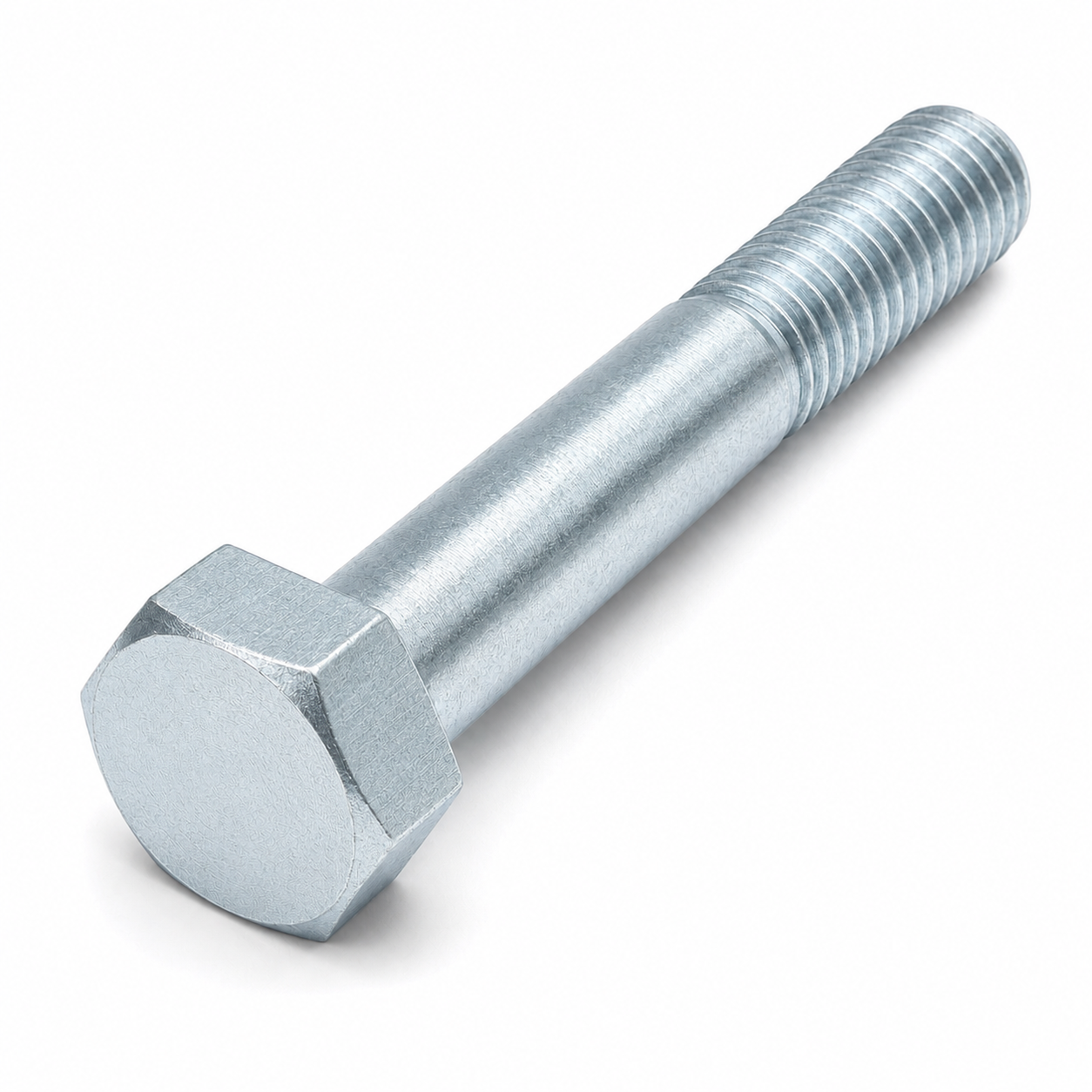 1-1/4-7 X 8" Heavy Hex Cap Screws | USA Made | A307 Grade B Steel Zinc Plated | Partially Threaded (10 / Pkg.)