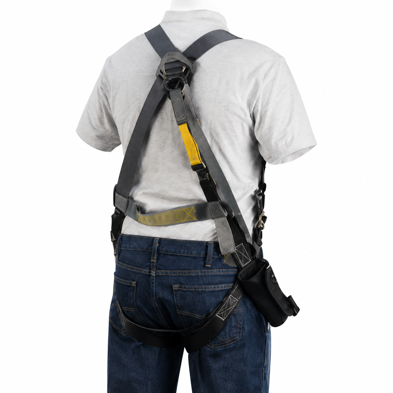 Gemtor Full Body Harness | Back D-Ring | Pass-Thru Leg/Chest Straps | Polyester