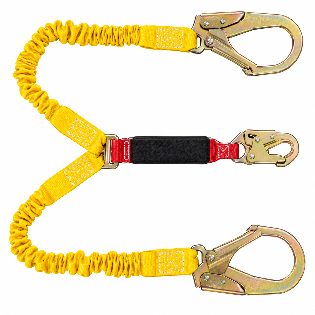 Gemtor Energy Absorbing Lanyard | 100% Tie-Off | Stretch Energy Absorbing | 6' | Polyester