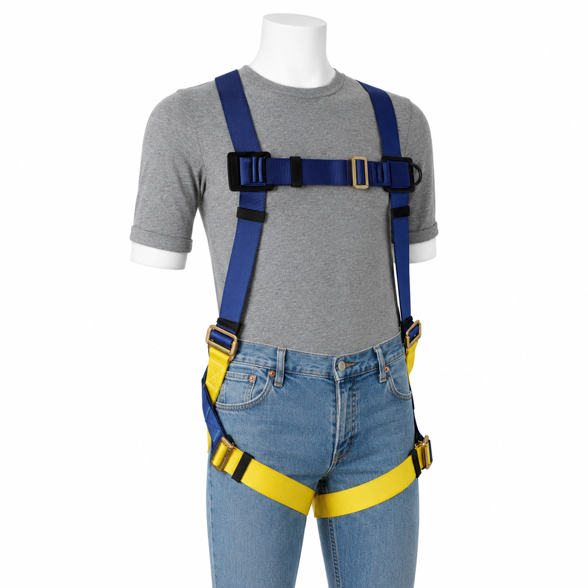 Gemtor Full Body Harness | Back D-Ring | Pass-Thru Leg/Chest Straps | Polyester