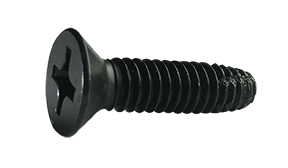 Type F Thread Cutting Screws, Flat Head Phillips Drive, Steel Black Oxide