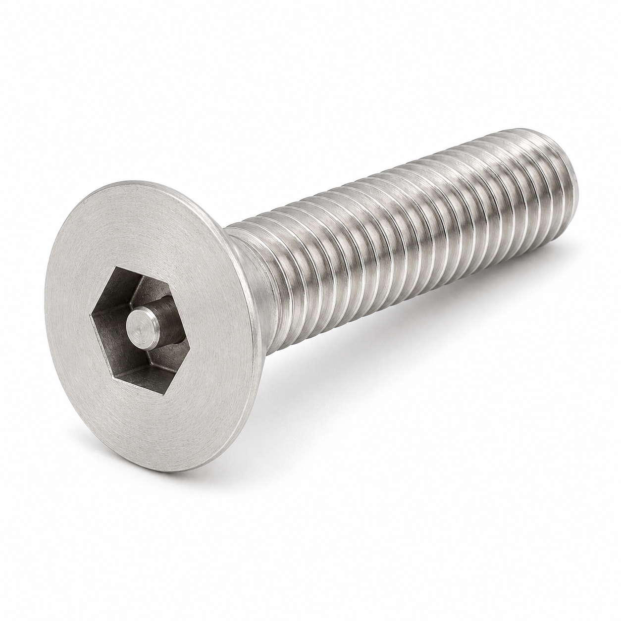 Flat Head Cap Screws | Tamper Resistant | Pin-In Socket Drive | 18/8 Stainless Steel (100 / Pkg.)