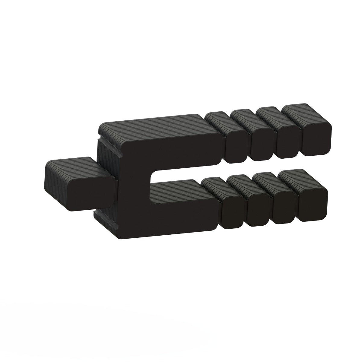 Glazelock Long ShimStack Stackable Shims | Black Plastic