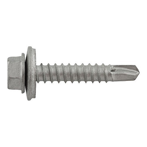 1/4-14 x 4 DeWalt Self-Drilling Screw | Hex Washer Head | Point Type 3 | Carbon Steel | with Washer | DFSEHL610 (100/Pkg.)