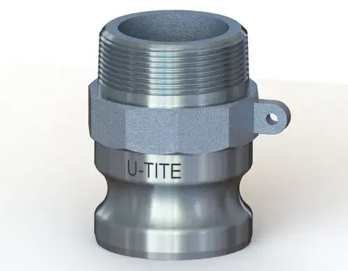6" Type F Cam & Groove Adapter x Male NPT | U-Tite | Aluminum