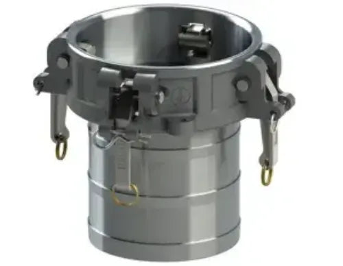 6" Type C Cam & Groove Coupler x Hose Shank with 4 Handles | Ever-Tite | Aluminum
