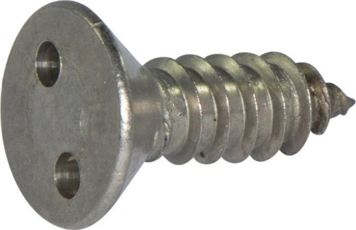 #12 X 2" Tamper Resistant Sheet Metal Screws | Flat Head Spanner Drive | 18/8 Stainless Steel (100 / Pkg.)