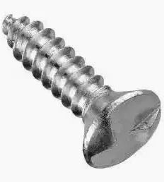 #8 X 3/4" Tamper Resistant Sheet Metal Screws | Oval Head One Way Drive | Steel Zinc Plated (100 / Pkg.)