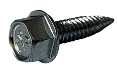 #10-24 x 3/4" Self-Piercing Screws | Unslotted Hex Washer Head (High Head) | 5/16" Across Flats | Steel Zinc & Bake (4000 / Pkg.)