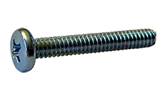 M8-1.25 X 10mm Machine Screws | Pan Head | Phillips Drive | Steel Zinc Plated (750/Pkg.)
