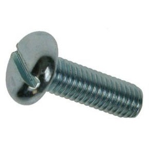 M5-0.8 X 25mm Machine Screws | Pan Head | Slotted Drive | Steel Zinc Plated (3800/Pkg.)