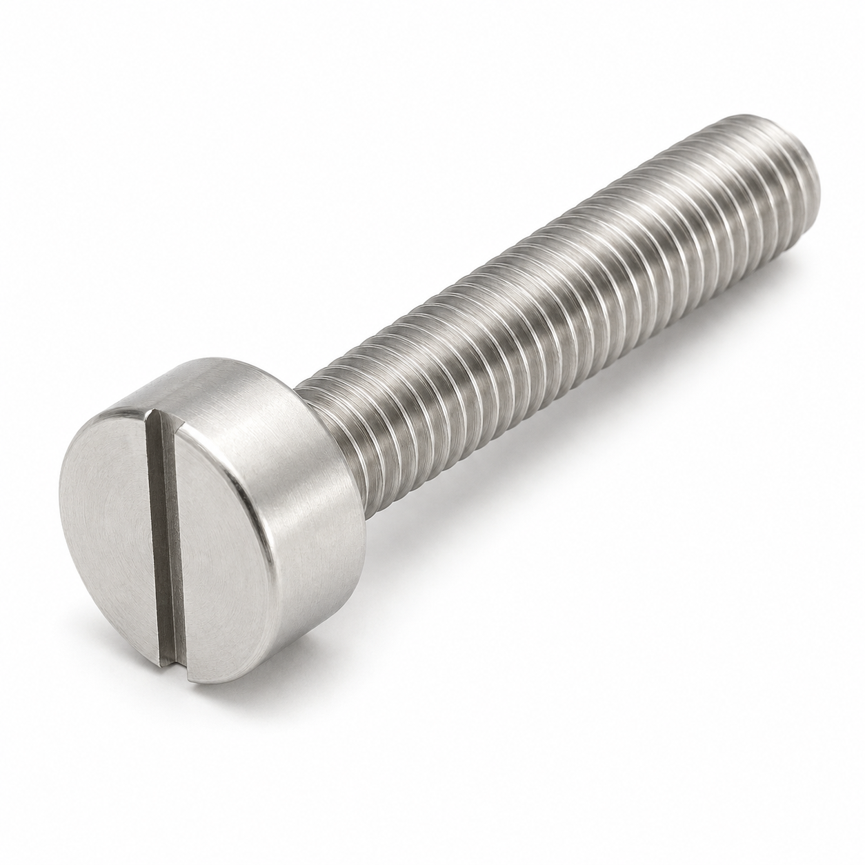 M8-1.25 X 30mm Cheese Head Machine Screws | Slotted Drive | Steel Zinc Plated (100 / Pkg.)