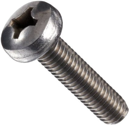 M8-1.25 X 50mm Machine Screws | Pan Head | Phillips Drive | Steel Zinc Plated (500/Pkg.)