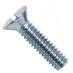 M5-0.8 X 14mm Machine Screws | Flat Head | Slotted Drive | Steel Zinc Plated (8000/Pkg.)