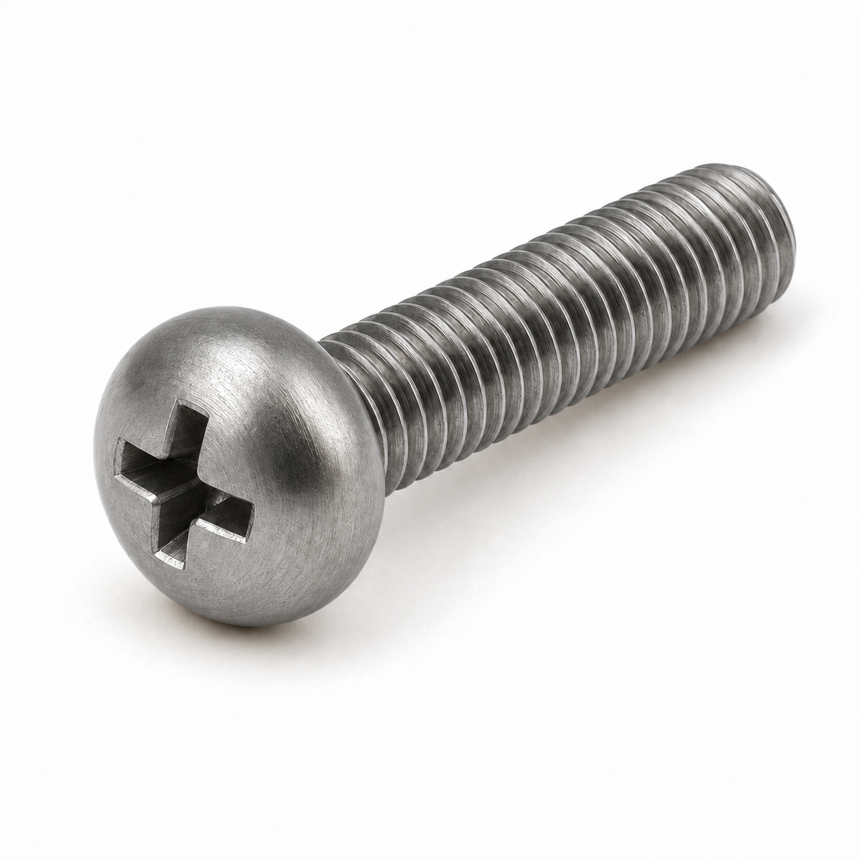 1/4-20 X 2-1/2" Round Head Machine Screws | Phillips Drive | Plain Steel (100 / Pkg.)