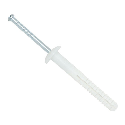1/4" x 2" DeWalt Nylon Nailin | Flat Head | Carbon Steel Zinc Plated | 02562-PWR (100/Pkg.)