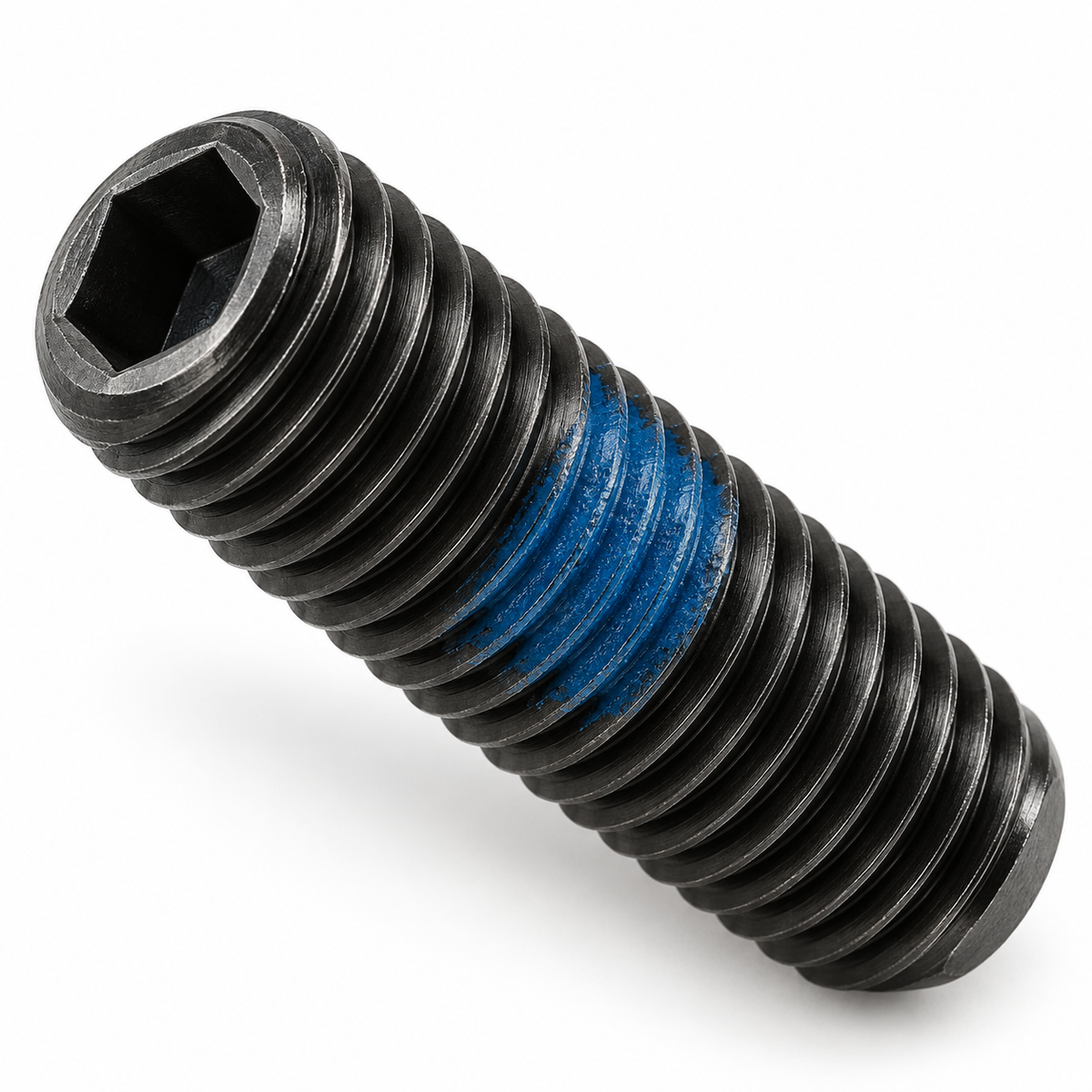 Flat Point Nylon Patch Socket Set Screws, Alloy Steel