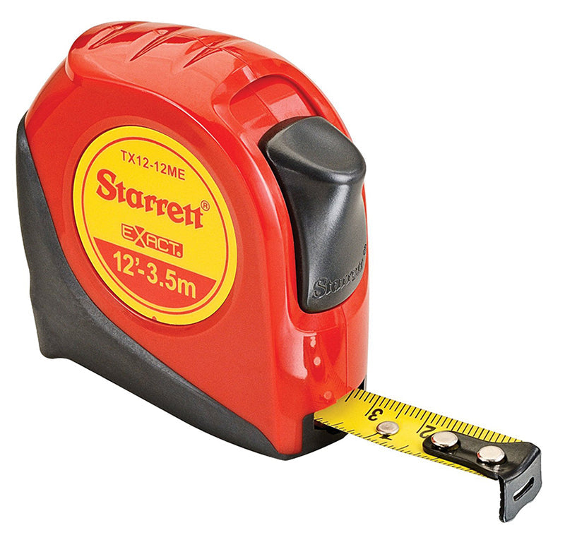 Starrett English/Metric Measuring Tape | 1" X 26 ft. | Graduated in 1/16" | KTX1-26ME-N