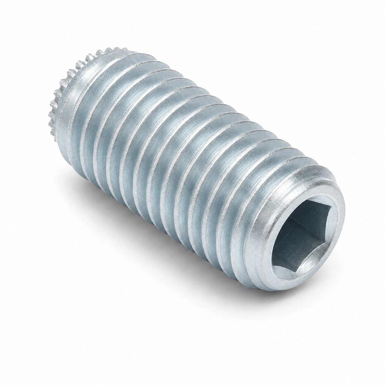 1/2-13 X 1" Knurled Cup Point Socket Set Screws | Alloy Steel Zinc Plated (100 / Pkg.)