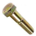 Hex Head Cap Screws Grade 8 Steel Zinc Yellow Plated Fine Thread (USA Made) 3/4-16X10