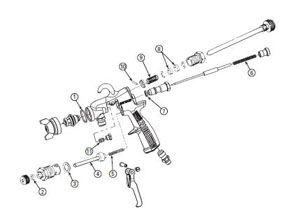 Binks Spray Gun Repair Kit Mutual Screw Supply