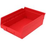 Akro-Mills Shelf Bin, 11 5/8"L x 4"H x 8 3/8"W, Red