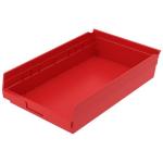 Akro-Mills Shelf Bin, 17 7/8"L x 4"H x 11 1/8"W, Red