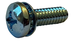 [3750 BULK] Internal Washer Sem Screws | Pan Head | Phillips Drive | Steel Zinc Plated | #10-24 X 3/4