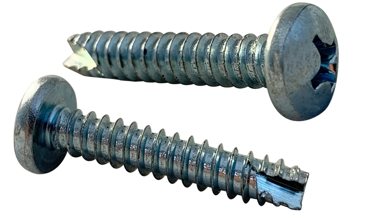 [2500 BULK] Type 25 Thread Cutting Screws | Pan Head | Phillips Drive | Steel Zinc Plated | #14 X 1