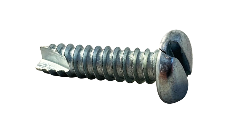 [10000 BULK] Type 25 Thread Cutting Screws | Pan Head | Slotted Drive | Steel Zinc Plated | #8 X 1/2