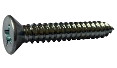 [1250 BULK] Type A Self Tapping Sheet Metal Screws | Flat Head | Phillips Drive | Steel Zinc & Bake | #14 X 2