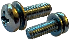 [2000 BULK] Square Cone Washer Sem Screws | Pan Head | Phillips Drive | Steel Zinc & Bake | 1/4-20 X 5/8