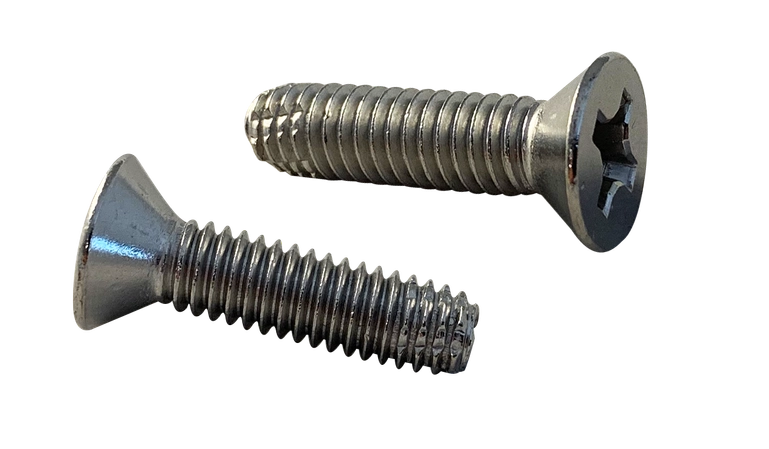[3000 BULK] Type F Thread Cutting Screws | Flat Head | Phillips Drive | 18/8 Stainless Steel | #10-24 X 1/2