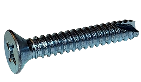 [10000 BULK] Type 25 Thread Cutting Screws | Flat Head | Phillips Drive | Steel Zinc Plated | #6-20 X 1