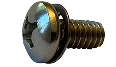 [5000 BULK] Internal Washer Sem Screws | Pan Head | Phillips Drive | 18/8 Stainless Steel | #8-32 X 1/2