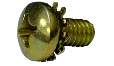 [3000 BULK] External Washer Sem Screws | Pan Head | Phillips Drive | Steel Zinc Yellow | 1/4-20 X 1/2