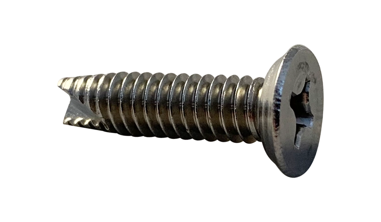 [10000 BULK] Type 23 Thread Cutting Screws | Flat Undercut Head | Phillips Drive | Steel Zinc Plated | #8-32 X 3/4