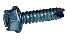 [10000 BULK] Type 25 Thread Cutting Screws | Indented Hex Washer Head | Slotted Drive | Steel Zinc Plated | #6 X 1/4