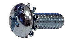 [5000 BULK] External Washer Sem Screws | Pan Head | Combination Drive | Steel Zinc & Bake | #10-32 X 3/8