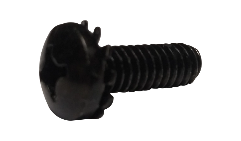 [3000 BULK] External Washer Sem Screws | Pan Head | Phillips Drive | Steel Black Oxide | 1/4-20 X 3/8