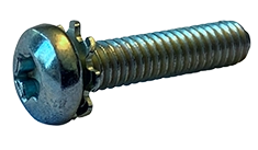 [1000 PKG] External Washer Sem Screws | Pan Head | Six Lobe Drive | Steel Zinc Plated | 1/4-20 X 5/8