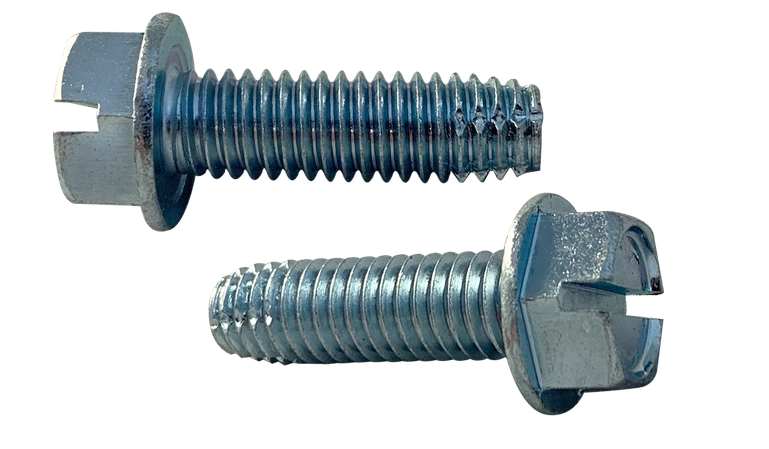 [750 PKG] Type F Thread Cutting Screws | Indented Hex Washer Head | Slotted Drive | 18/8 Stainless Steel | 5/16-18 X 3/4