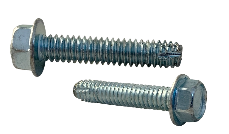 [10000 BULK] Type F Thread Cutting Screws | Indented Hex Washer Head | Unslotted | Steel Zinc Green Plated | #8-32 X 5/16