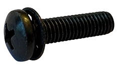 [6000 BULK] Internal Washer Sem Screws | Pan Head | Phillips Drive | Steel Black Oxide | #10-32 X 3/8