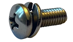 [5000 BULK] Split Lock Washer Sem Screws | Pan Head | Phillips Drive | 18/8 Stainless Steel | #6-32 X 7/16
