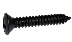 [4000 BULK] Type AB Self Tapping Sheet Metal Screws | Oval Head | Phillips Drive | Steel Black Oxide | #12 X 1