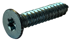 #4 X 3/8" Type AB Self Tapping Sheet Metal Screws | Flat Head | Six Lobe Drive | Steel Zinc & Bake (10000/Pkg.)